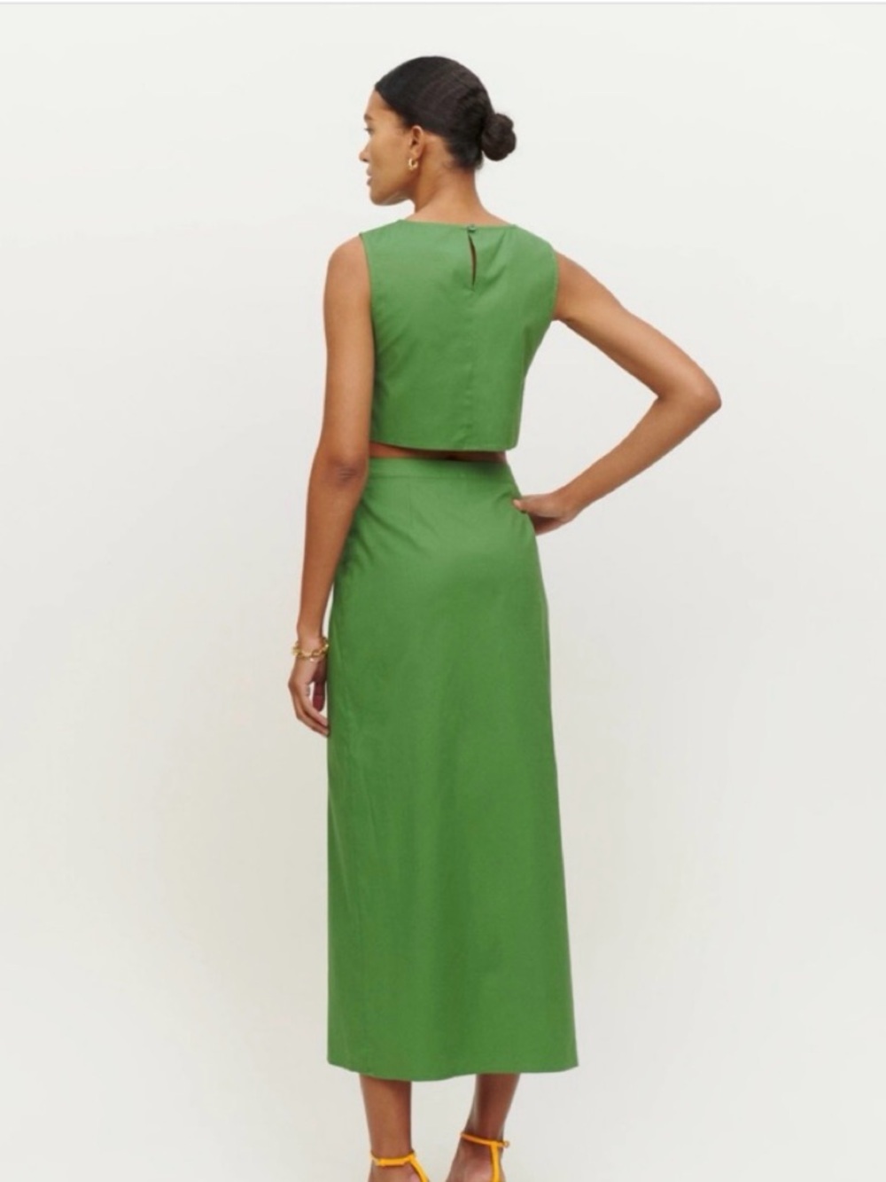 Reformation Green Mylie Two Piece Set - Picture 3 of 8